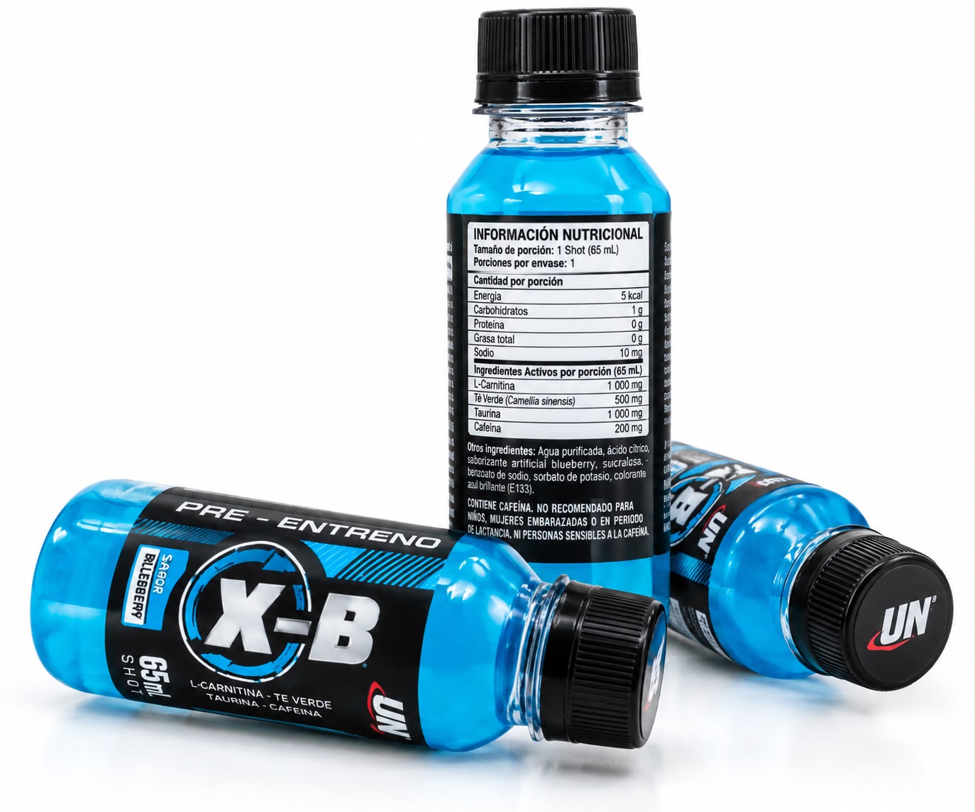 XB X-BURN PACK X15 QUEMADOR DE GRASA L-CARNITINA + CAFEÍNA BLUEBERRY - 2