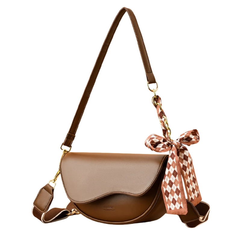 CARTERA TIPO BANDOLERA PARA MUJER BOLSO ELEGANTE Y VINTAGE MARRON - 1