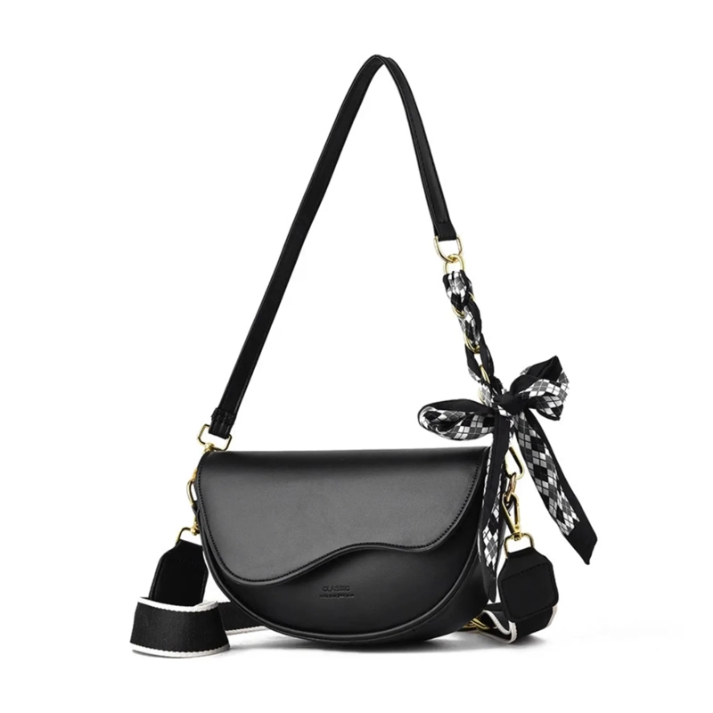 CARTERA TIPO BANDOLERA PARA MUJER BOLSO ELEGANTE Y VINTAGE NEGRO - 1