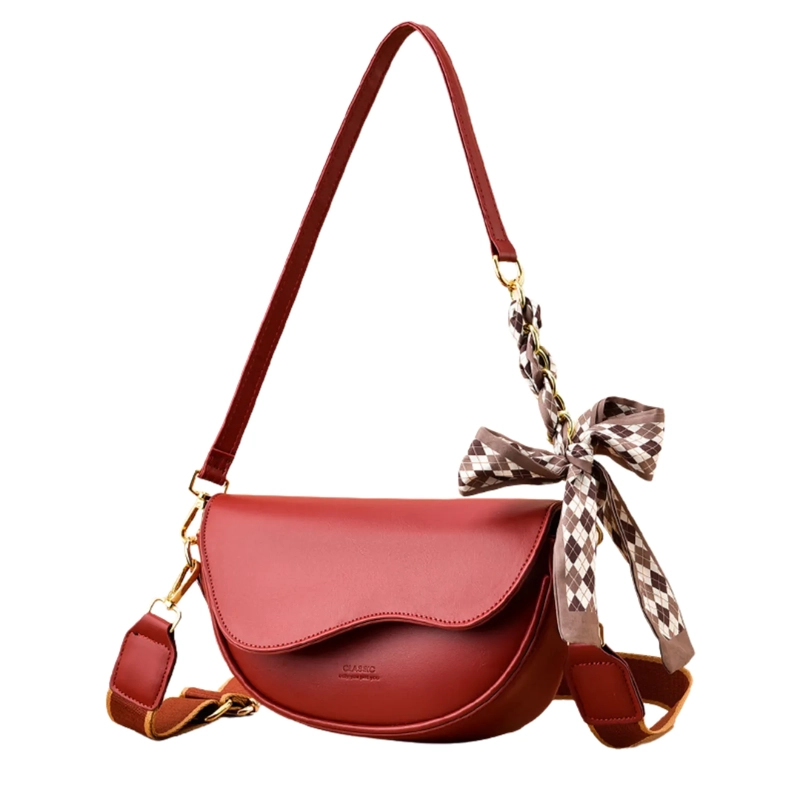 CARTERA TIPO BANDOLERA PARA MUJER BOLSO ELEGANTE Y VINTAGE ROJO - 1