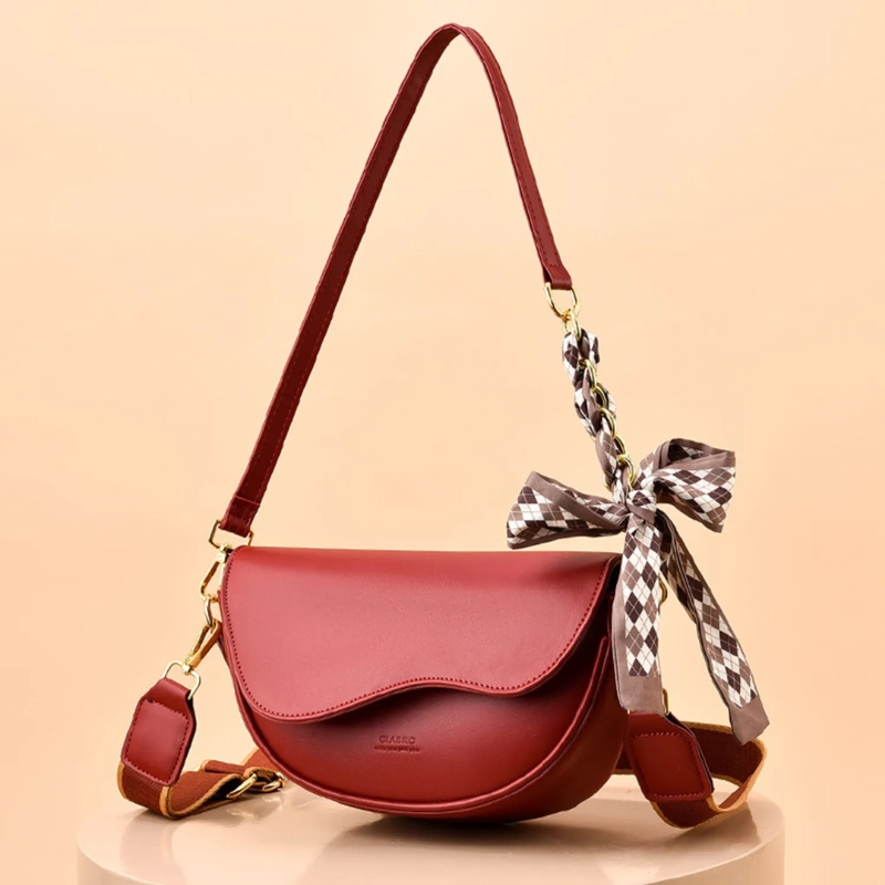 CARTERA TIPO BANDOLERA PARA MUJER BOLSO ELEGANTE Y VINTAGE ROJO - 2