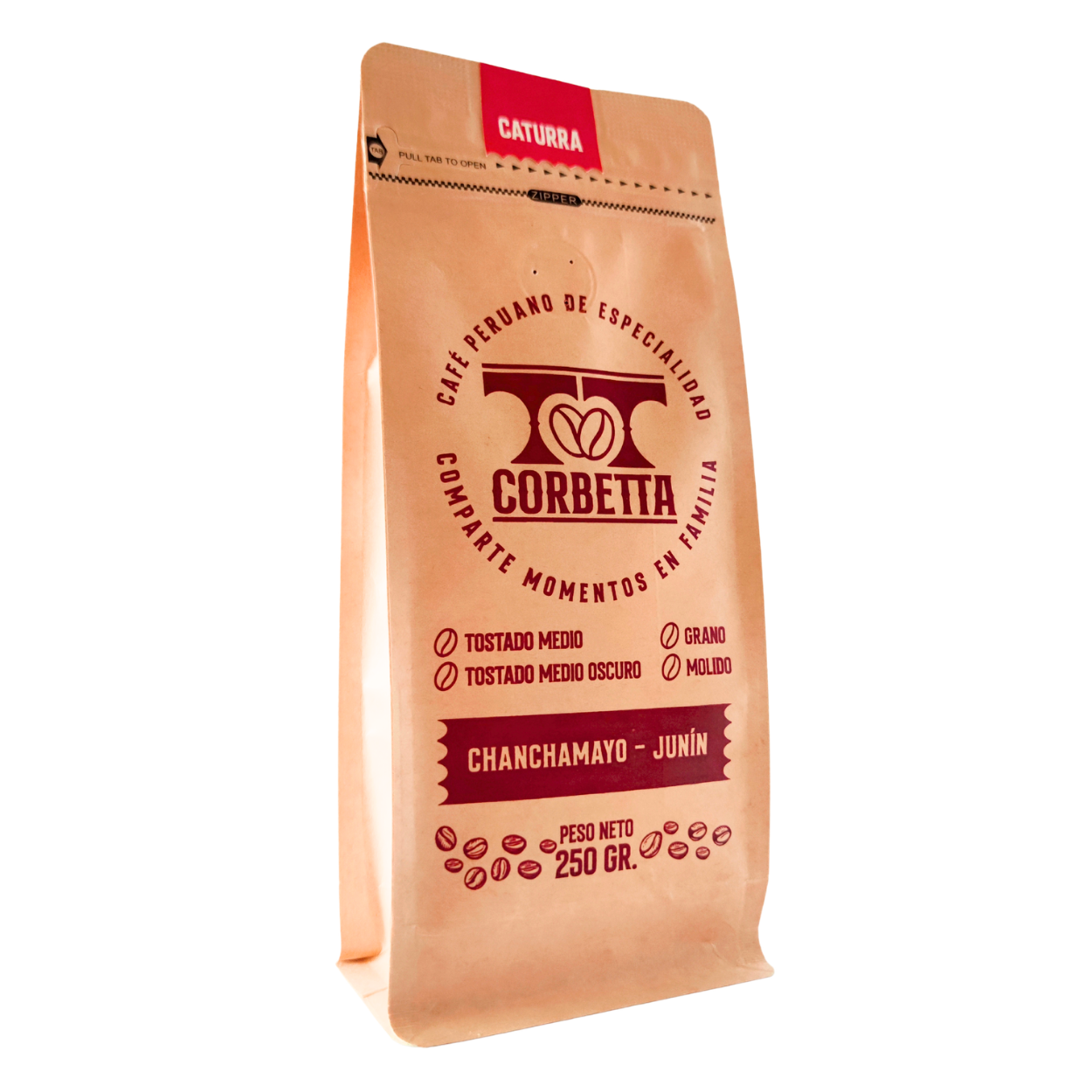 CAFÉ DE ESPECIALIDAD GRANO 250 GR. CHANCHAMAYO CATURRA - 1