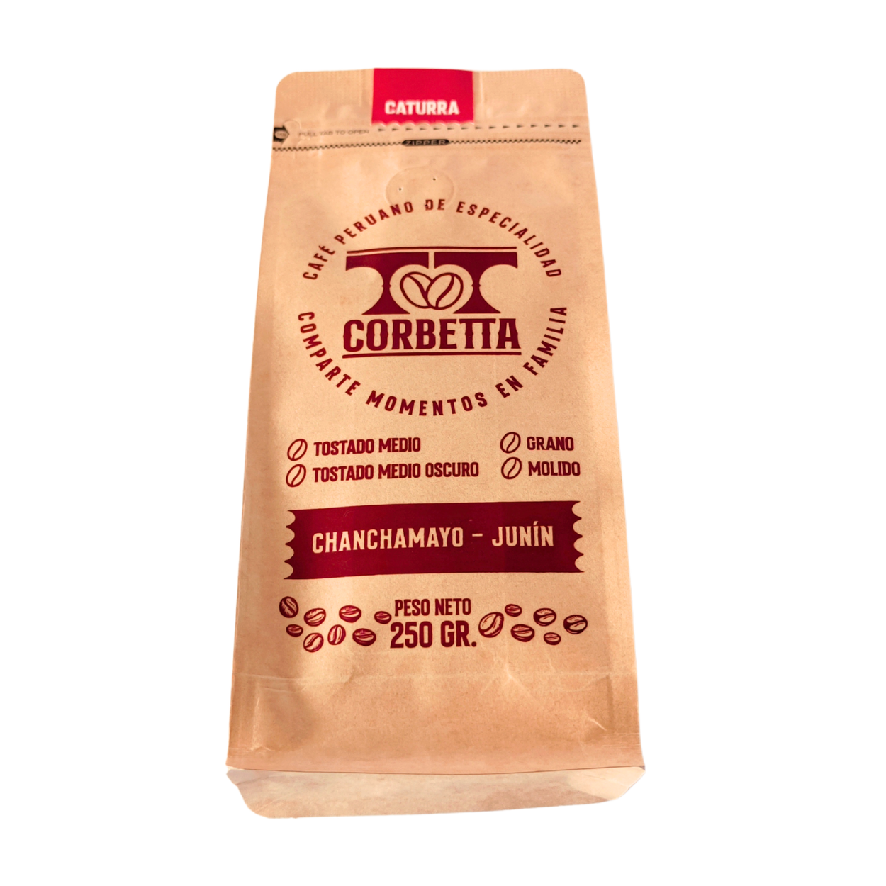 CAFÉ DE ESPECIALIDAD GRANO 250 GR. CHANCHAMAYO CATURRA - 4