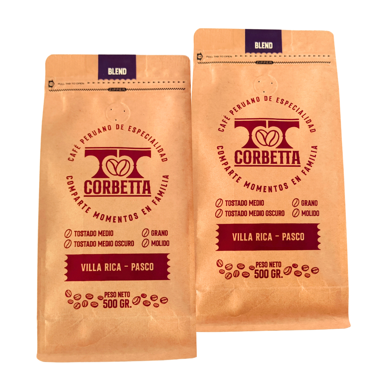 CAFÉ DE ESPECIALIDAD MOLIDO PACK 500 GR. VILLA RICA BLEND PURPLE - 3