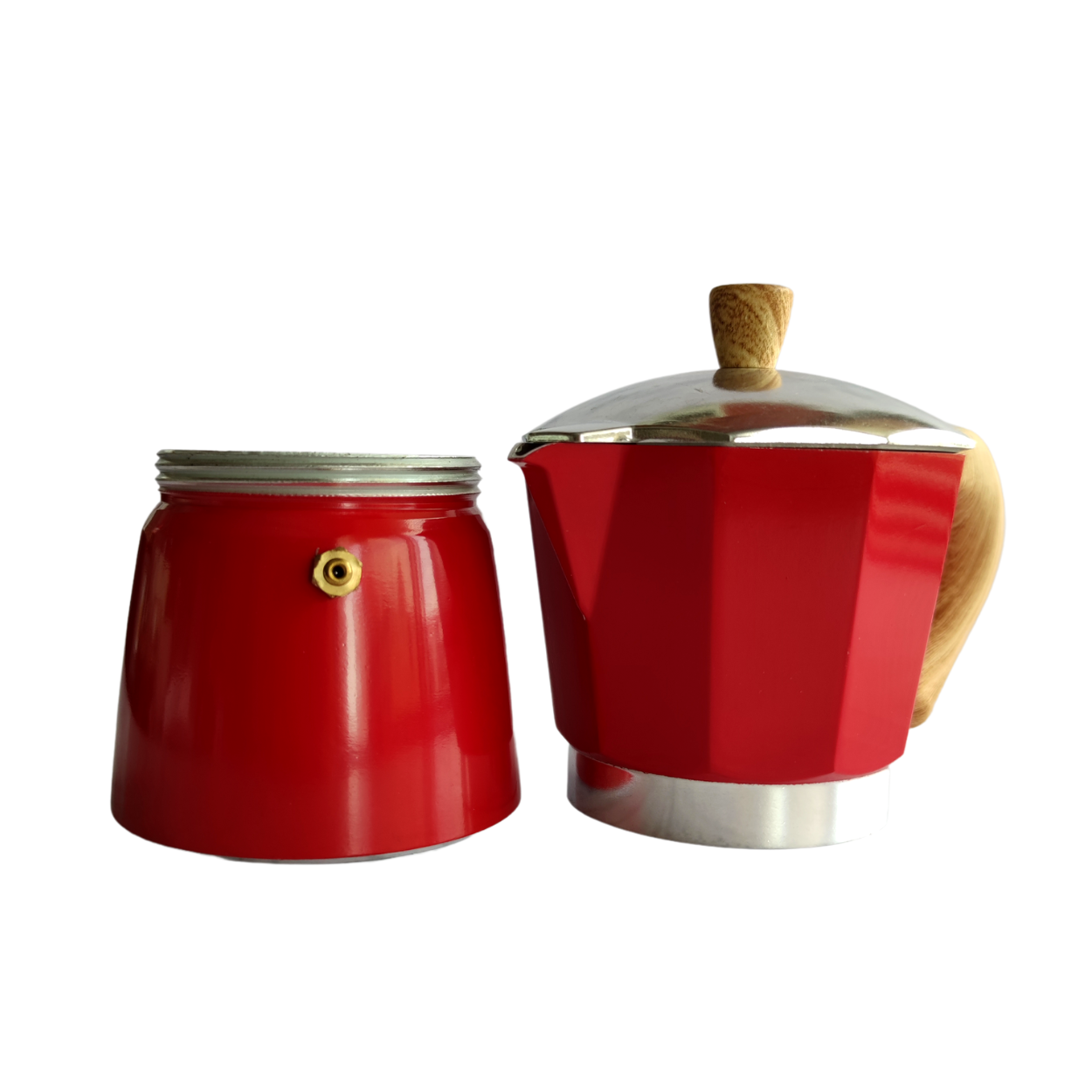 CAFETERA MOKA ITALIANA ROJA 6 TAZAS - VINTAGE - 3