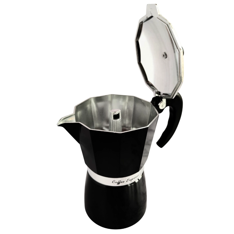 CAFETERA MOKA ITALIANA NEGRO 6 TAZAS - METÁLICO - 2