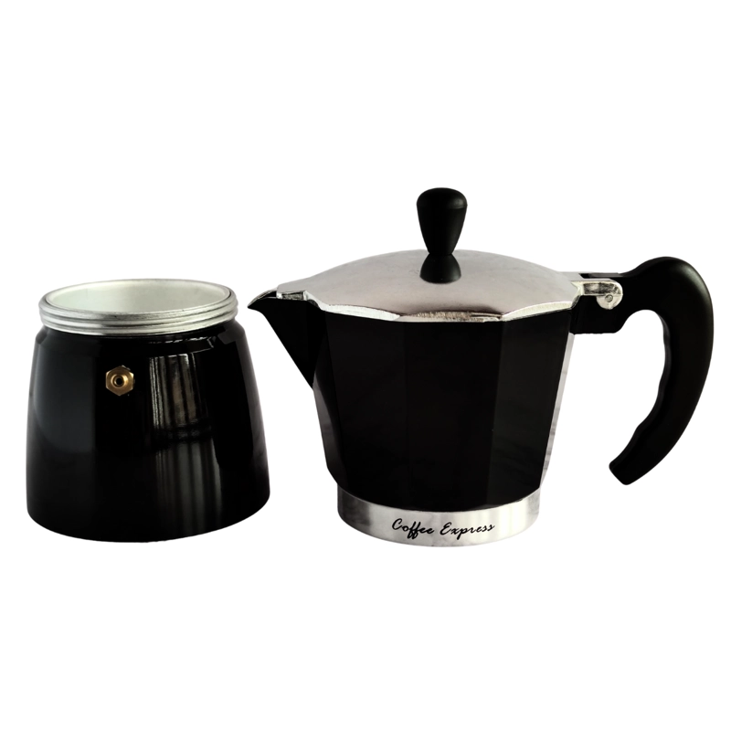 CAFETERA MOKA ITALIANA NEGRO 6 TAZAS - METÁLICO - 3