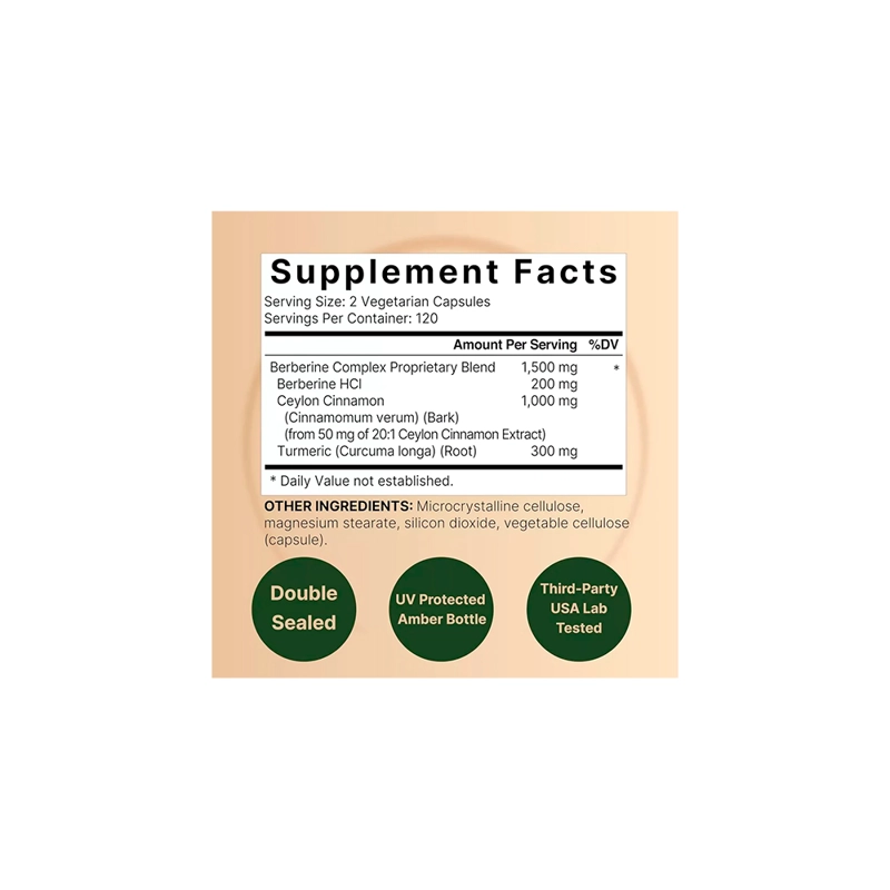 BERBERINA + CANELA CEYLAN 1500MG 240 CAPSULAS NATUREBELL - 2