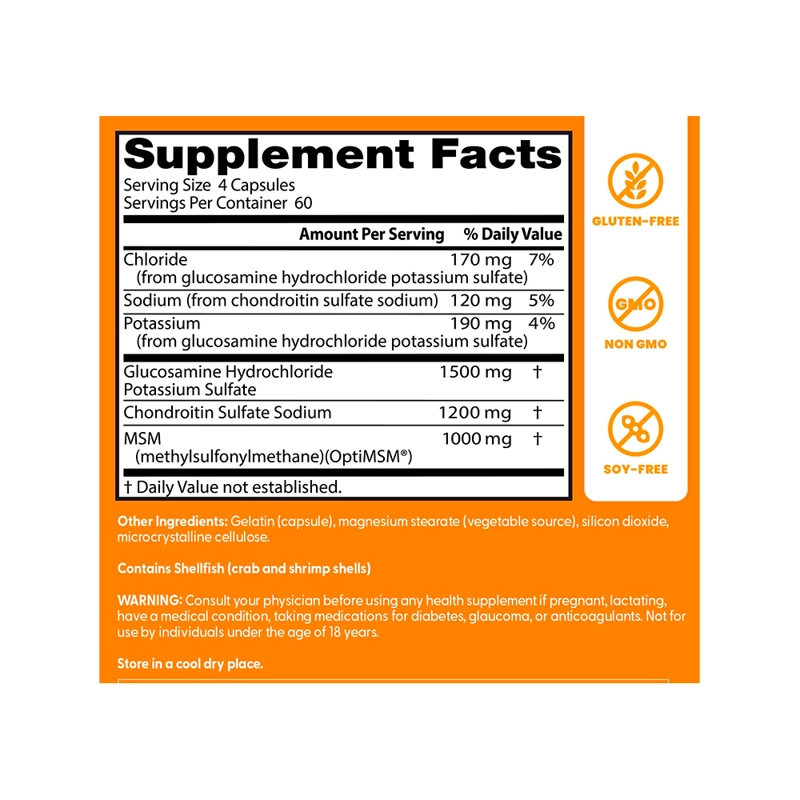 DOCTORS BEST GLUCOSAMINE 1500 CHONDROITIN 1200 MSM 1000, 240 CAPSULAS - 2