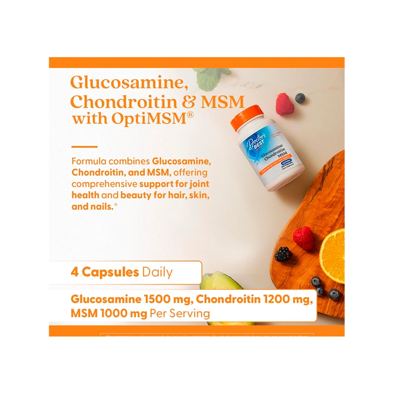 DOCTORS BEST GLUCOSAMINE 1500 CHONDROITIN 1200 MSM 1000, 240 CAPSULAS - 3