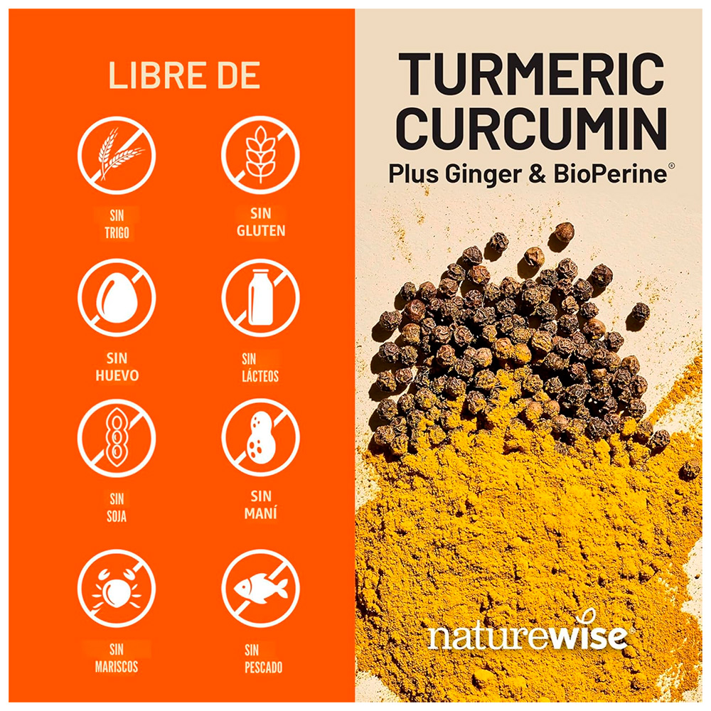 TURMERIC CURCUMIN 2250 MG NATUREWISE 360 CAPSULAS - 7