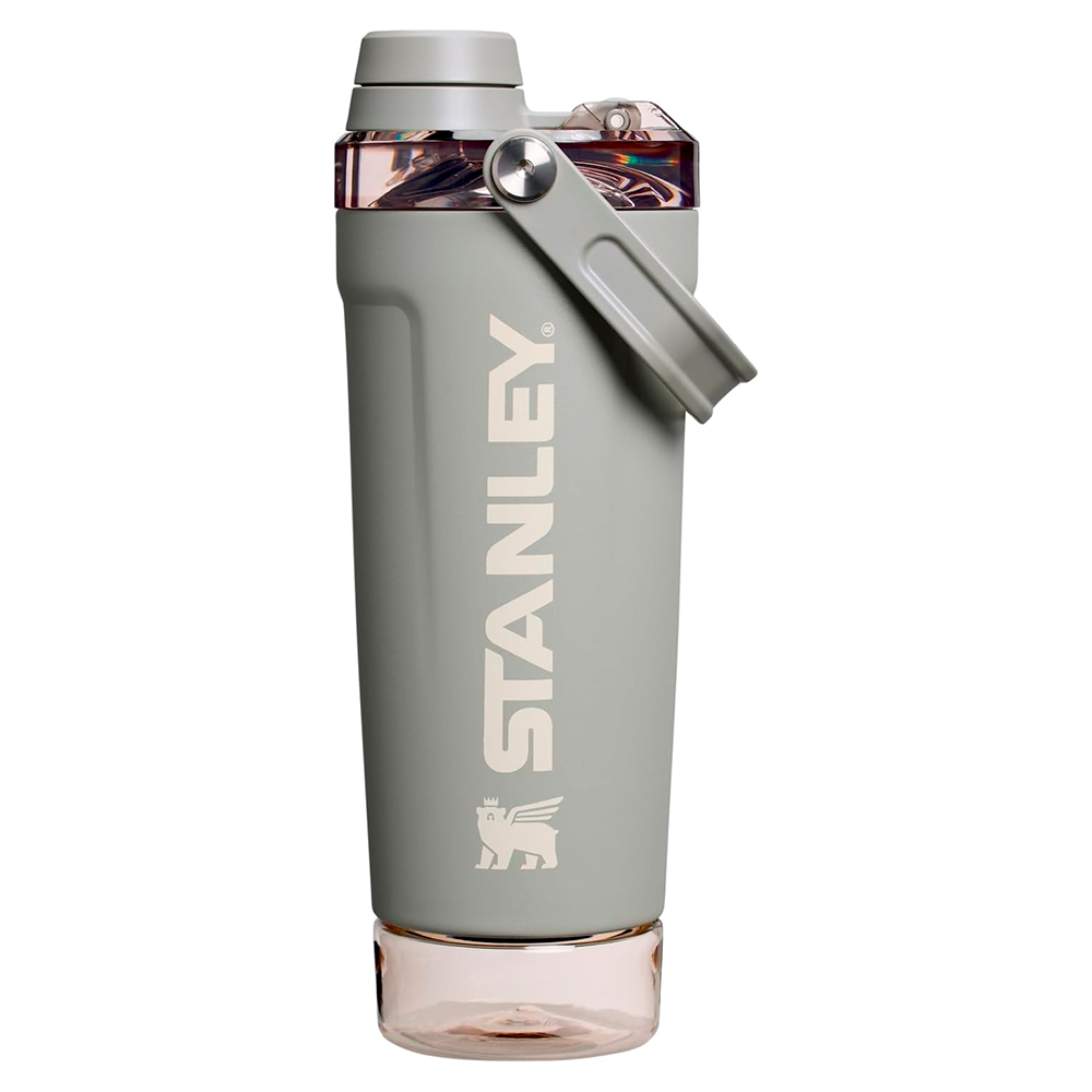 STANLEY ACTIVATE SHAKER 2.0 GRIS 591ML – SHAKER TÉRMICO PREMIUM CON COMPARTIMENTO INTEGRADO - 1