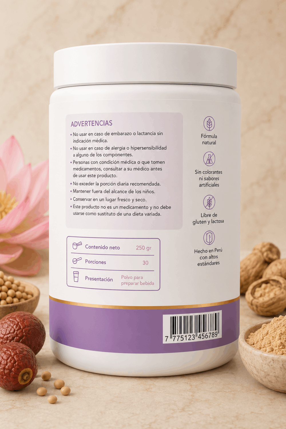 ELEVIA FEMME SUPLEMENTO ALIMENTICIO EN POLVO PARA EL BIENESTAR FEMENINO 250GR - 2