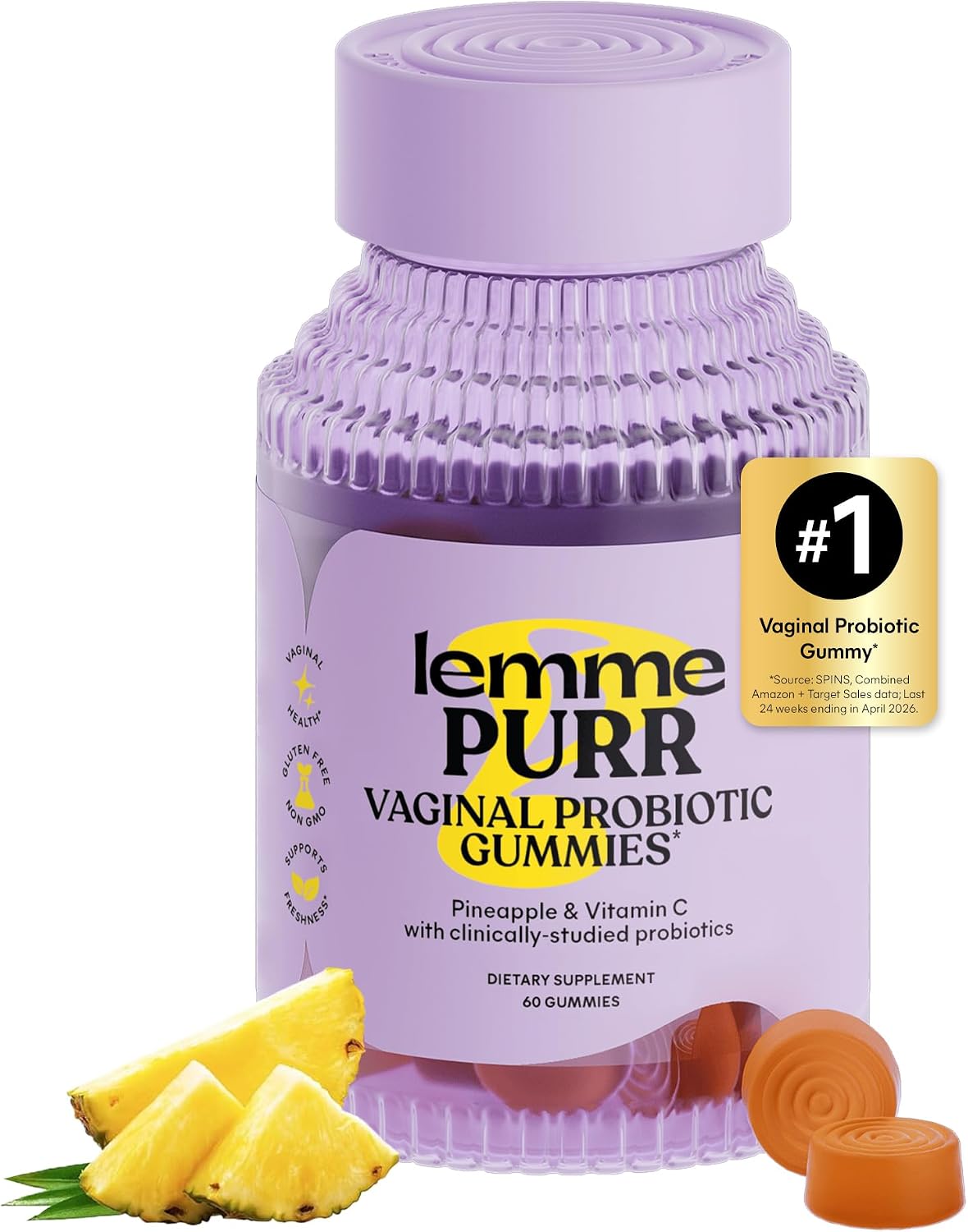 LEMME PURR PROBIOTICOS SALUD VAGINALES GOMITAS – 60 GUMMIES - 1