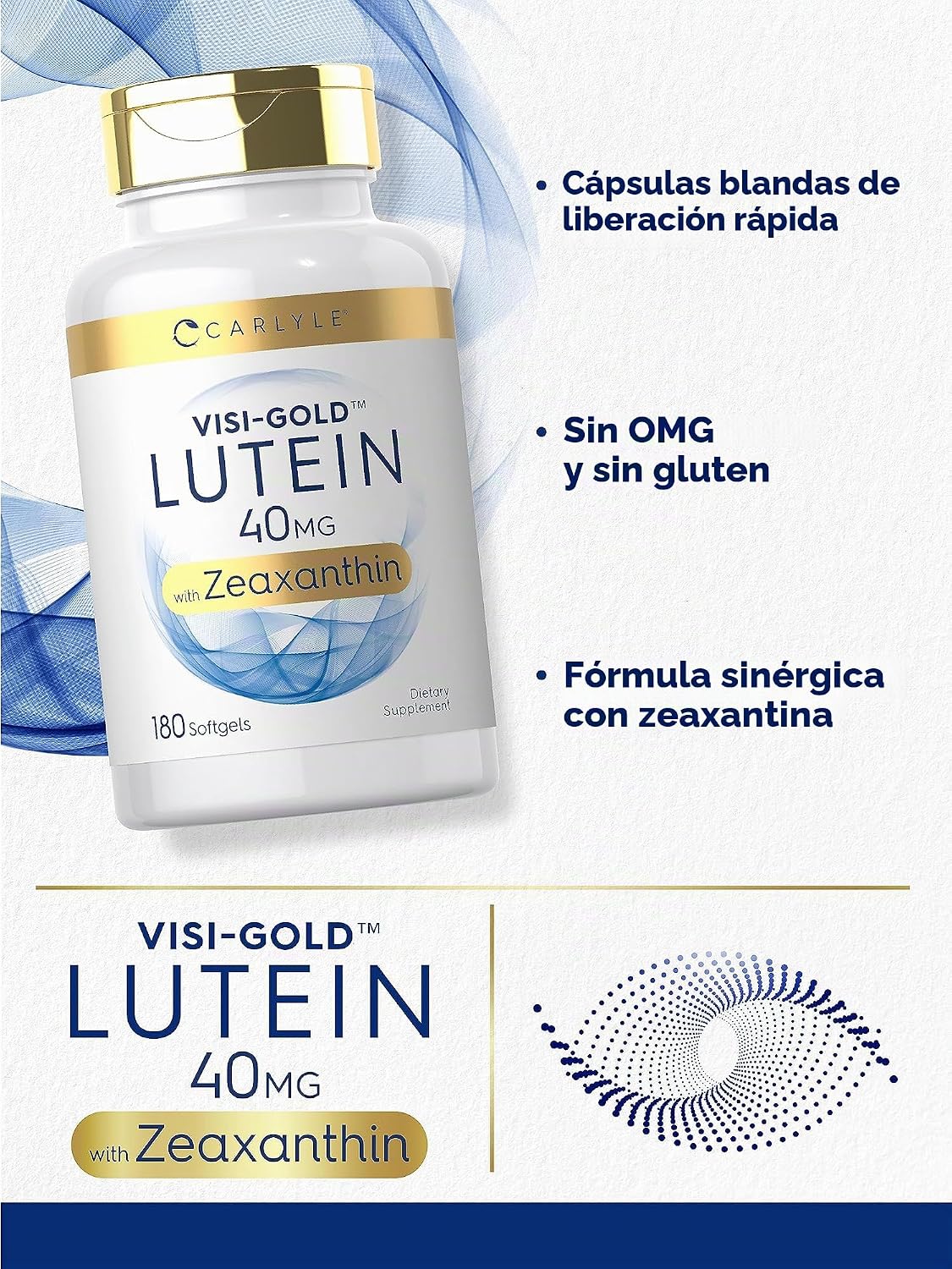 LUTEINA 40MG CON ZEAXANTINA CARLYLE 180 CASPULAS - 2