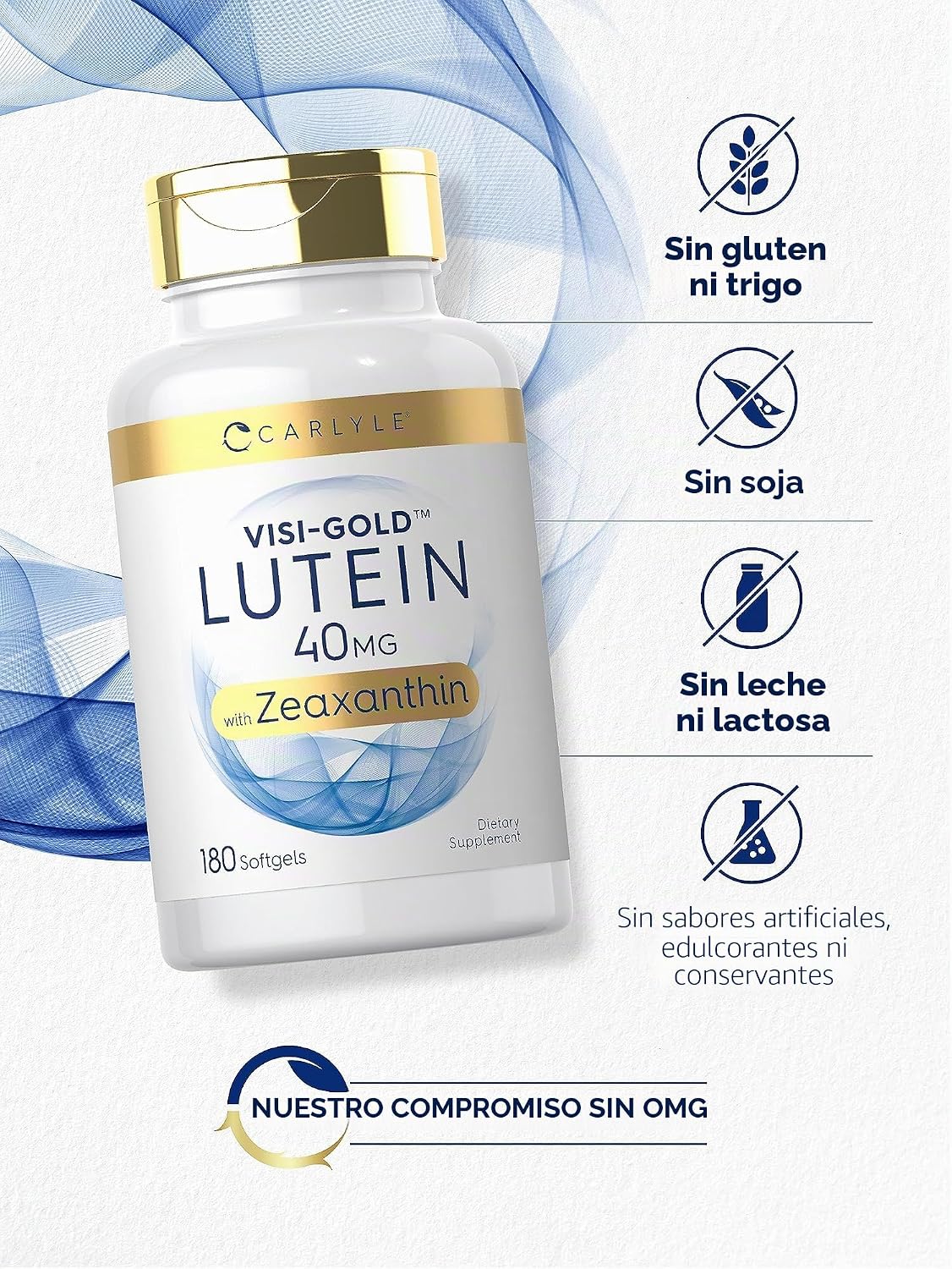 LUTEINA 40MG CON ZEAXANTINA CARLYLE 180 CASPULAS - 3