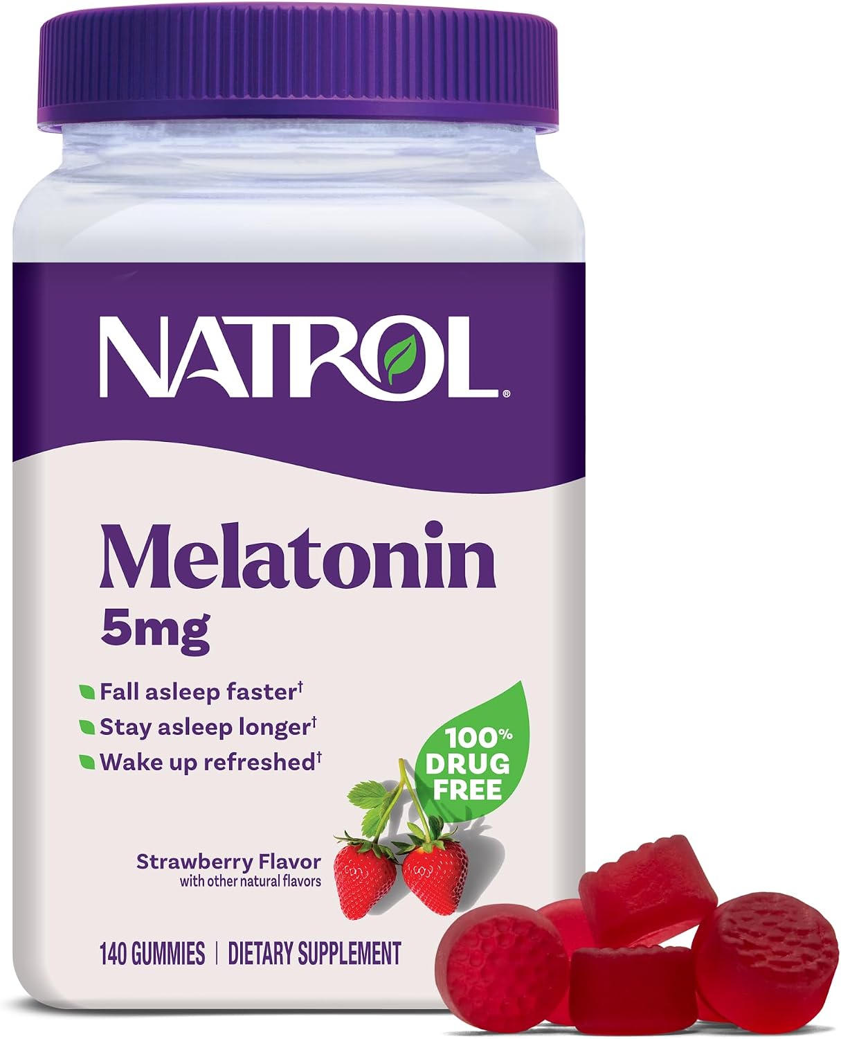 MELATONIN 5 MG NATROL 140 GUMMIES - 1