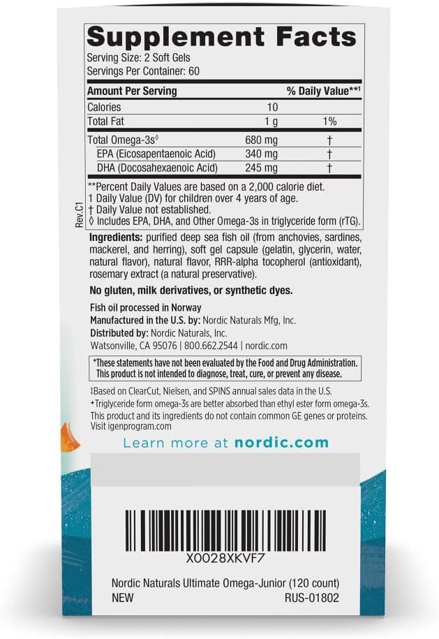 NORDIC NATURALS ULTIMATE OMEGA 3 JUNIOR 120 MINIGELS - 2