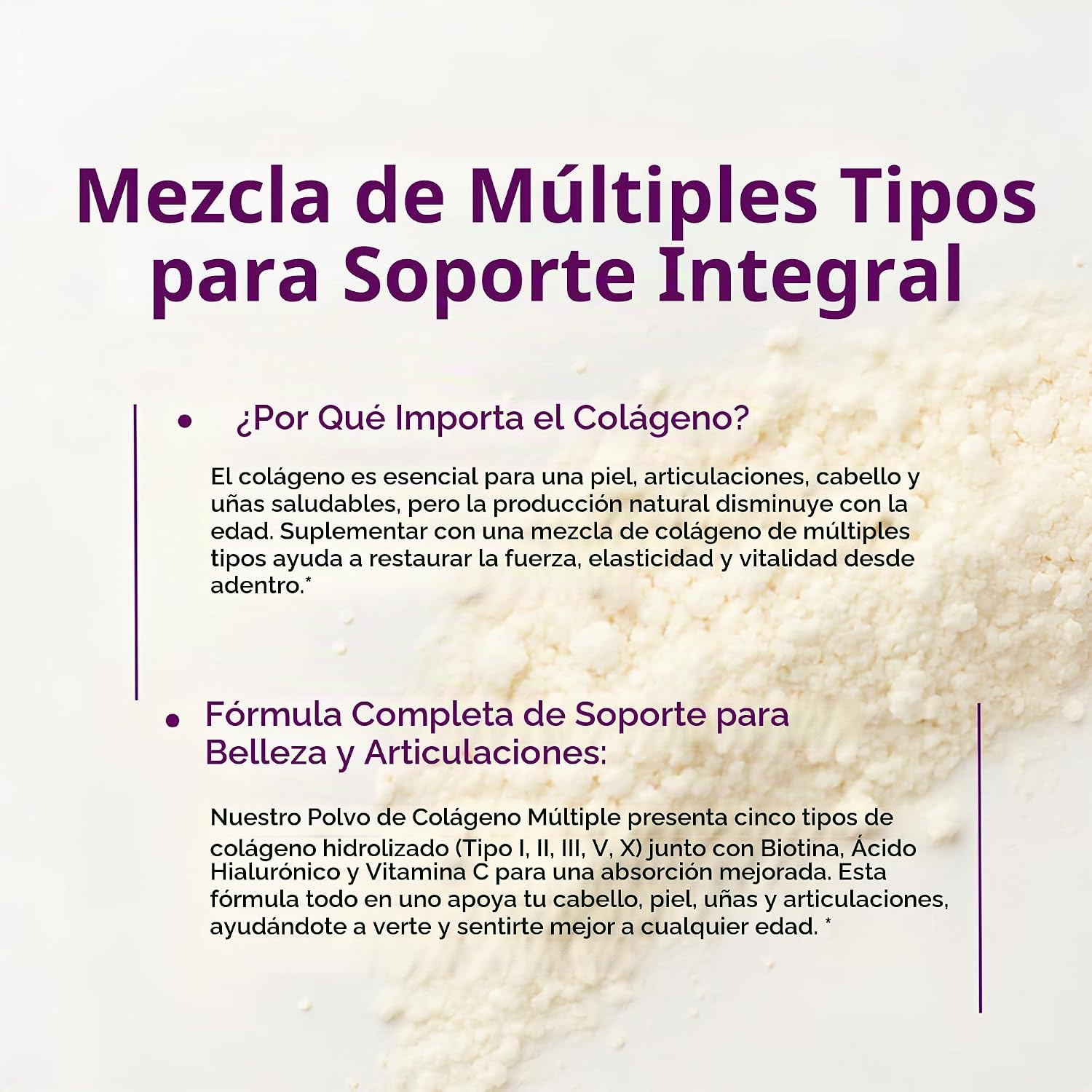 MICRO INGREDIENTS POLVO DE PÉPTIDOS DE COLÁGENO MÚLTIPLE, 1 LIBRA - 5