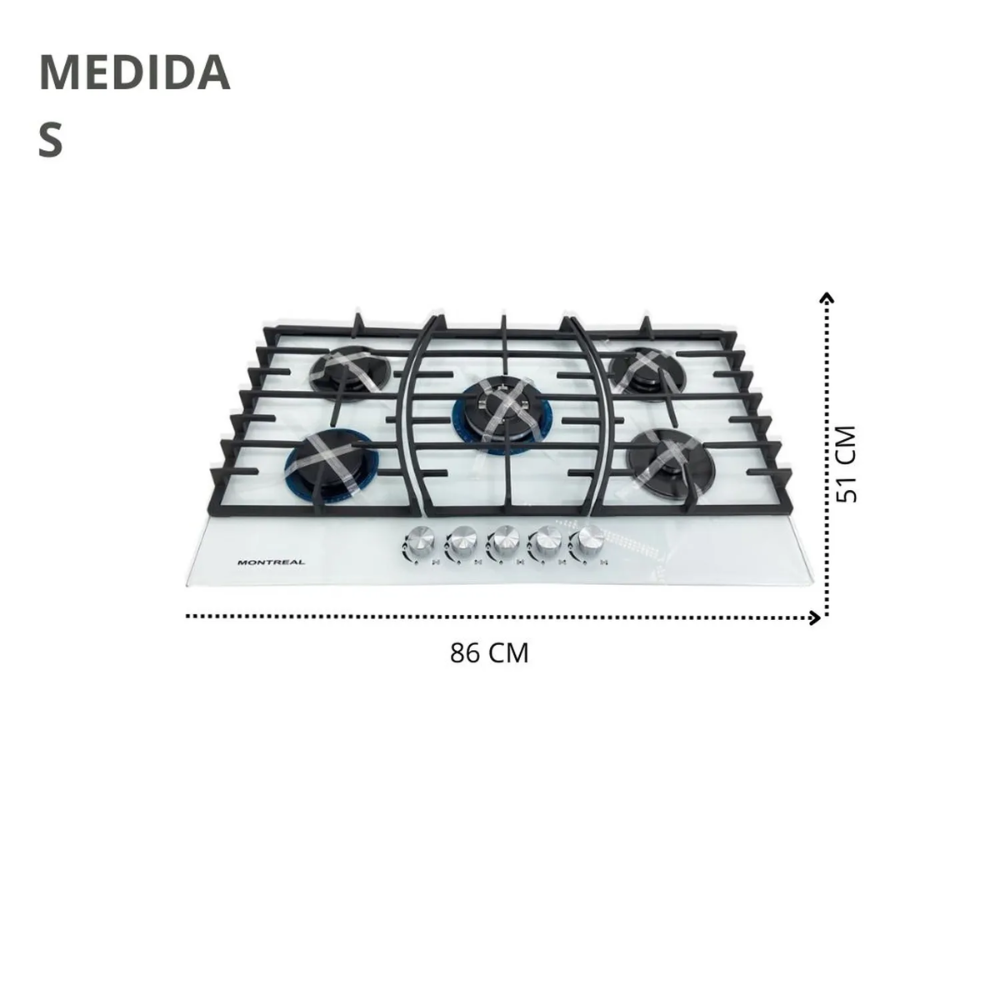 COCINA EMPOTRABLE A GAS GLP/GN MONTREAL 5 HORNILLAS MONC-1611 - 3