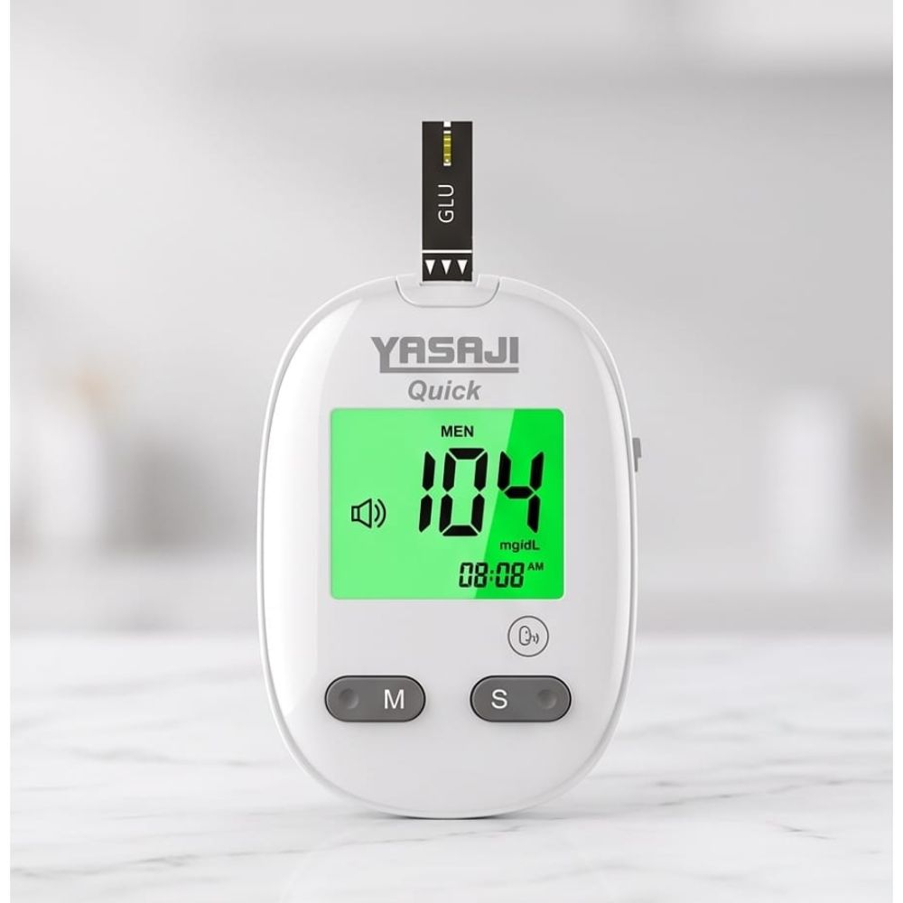 GLUCÓMETRO YASAJI BG-709 LED/VOZ + 50 TIRAS + 50 LANCETAS - 5