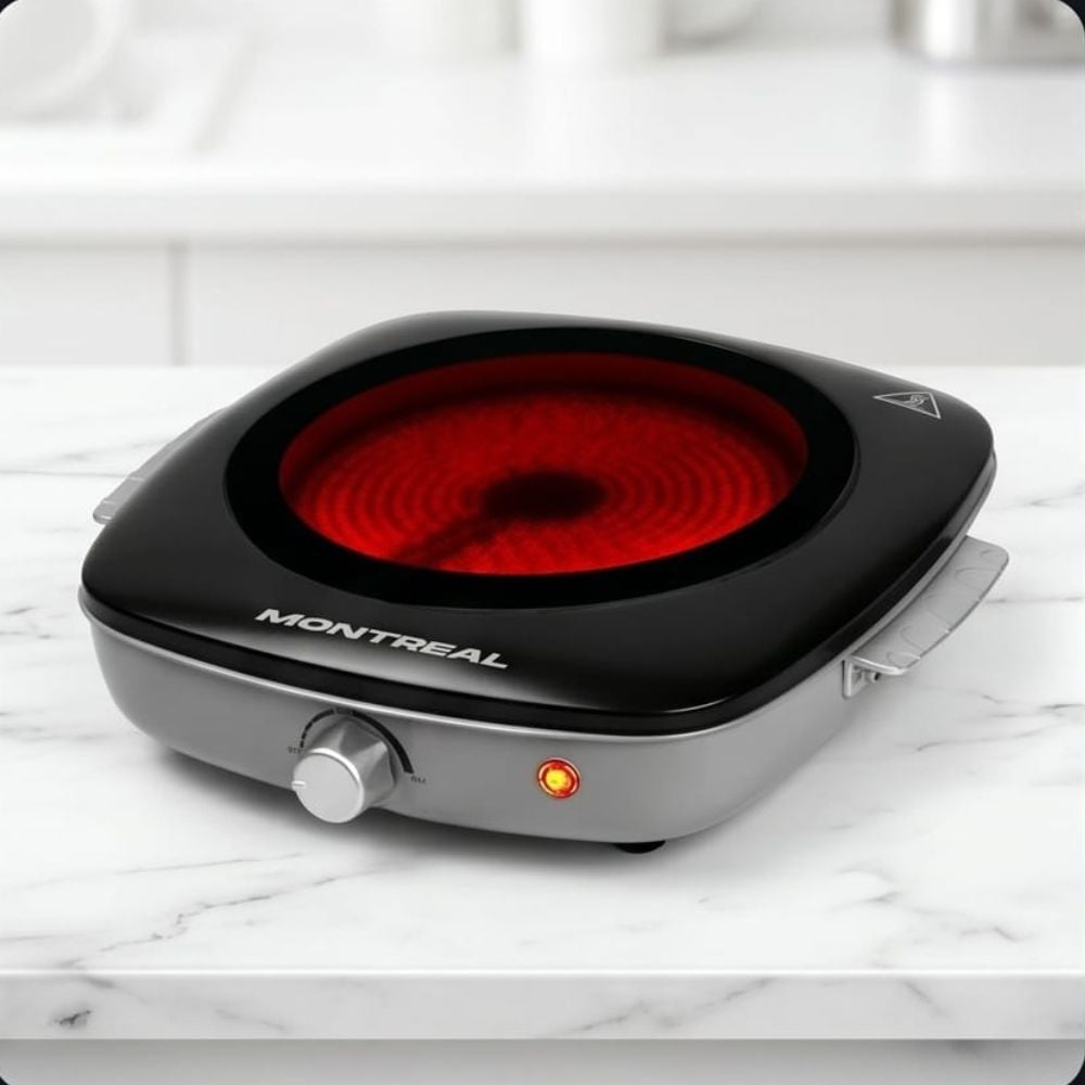 COCINA VITROCERÁMICA ELÉCTRICA MONTREAL 1 HORNILLA 1H JL-3012 - 1