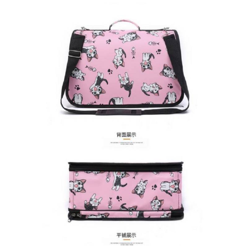 BOLSO TRANSPORTADORA DE MASCOTAS PERROS Y GATOS ROSADO - 2