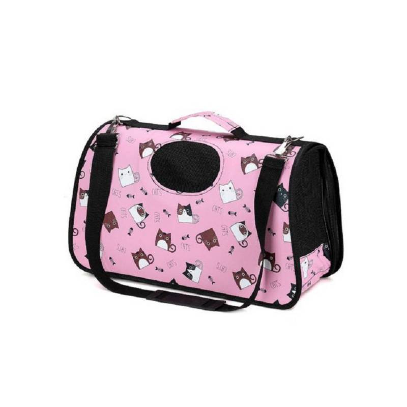BOLSO TRANSPORTADORA DE MASCOTAS PERROS Y GATOS ROSADO - 4