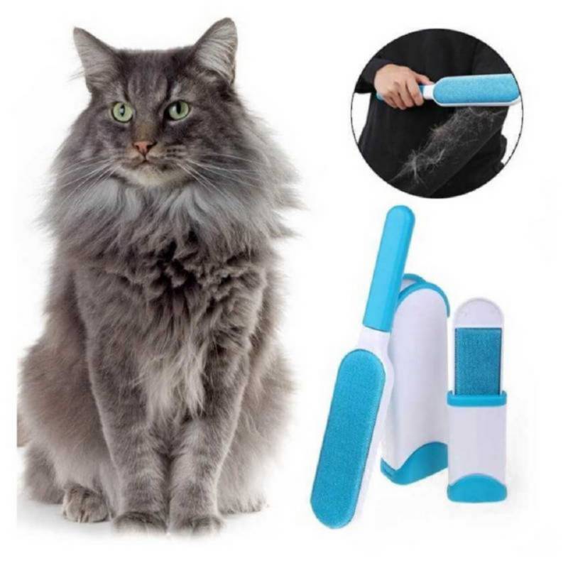 REMOVEDOR QUITA PELUSAS DE MASCOTAS PERROS Y GATOS PLOMO - 4