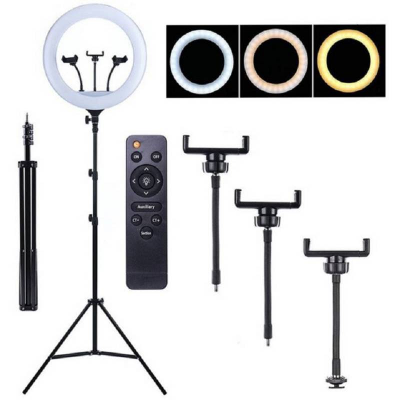 ARO ANILLO LUZ LED 46 CM FOTOGRAFÍA Y VIDEO + TRÍPODE + CONTROL - 3