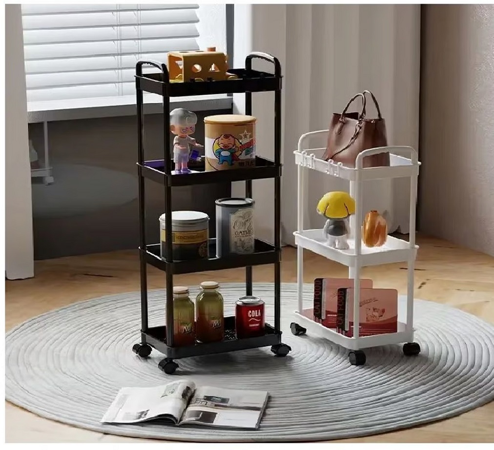 CARRITO ORGANIZADOR MULTIUSOS 4 NIVELES CON RUEDAS -NEGRO - 2