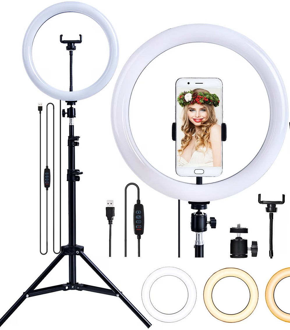 ARO ANILLO LUZ LED 30 CM TÁCTIL FOTOGRAFÍA Y VIDEO + TRÍPODE - 4