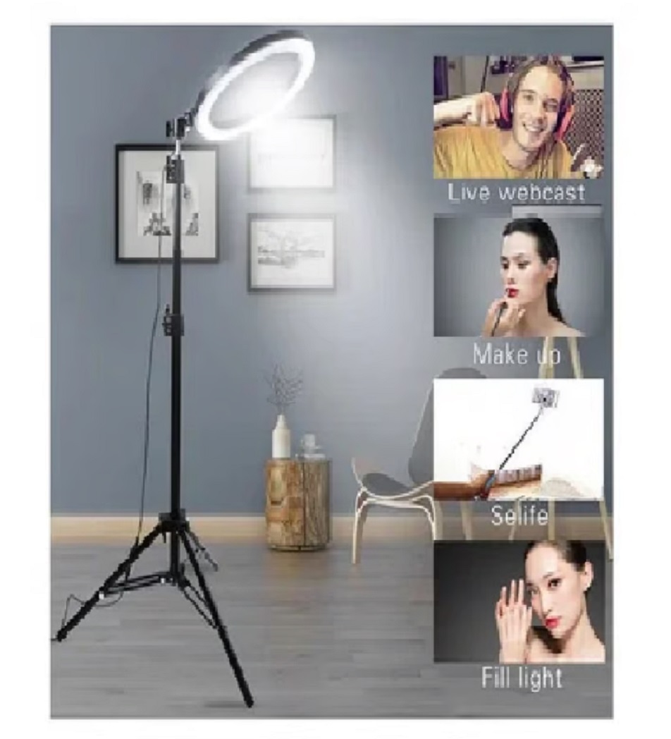 ARO ANILLO LUZ LED 30 CM TÁCTIL FOTOGRAFÍA Y VIDEO + TRÍPODE - 5