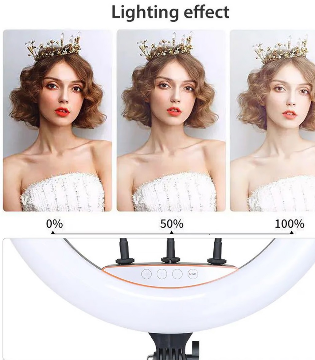 ARO DE LUZ RGB DE 45 CM + TRÍPODE 2.10 MT + CONTROL REMOTO - 2