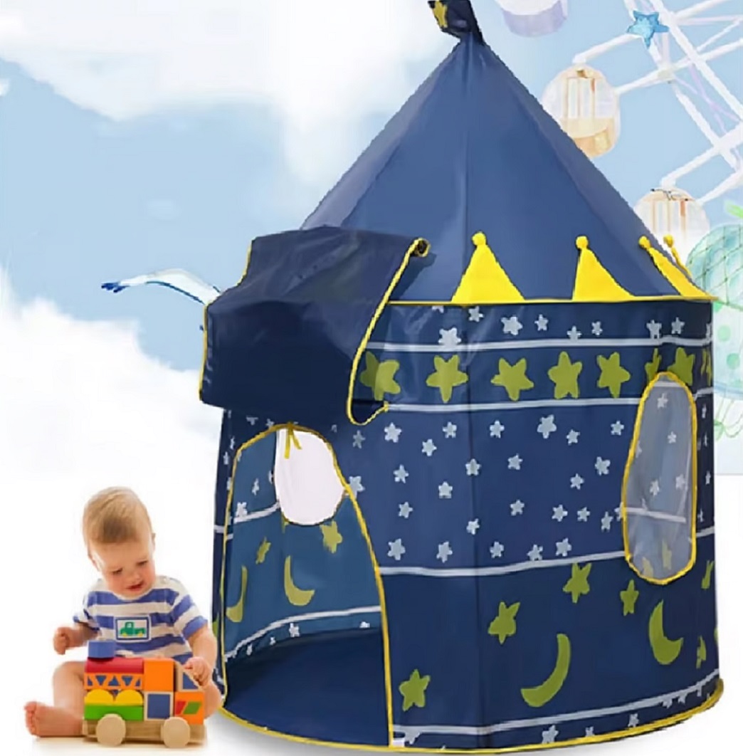CARPA CASTILLO CASA DE JUEGOS PARA NIÑAS Y NIÑAS-AZUL - 2