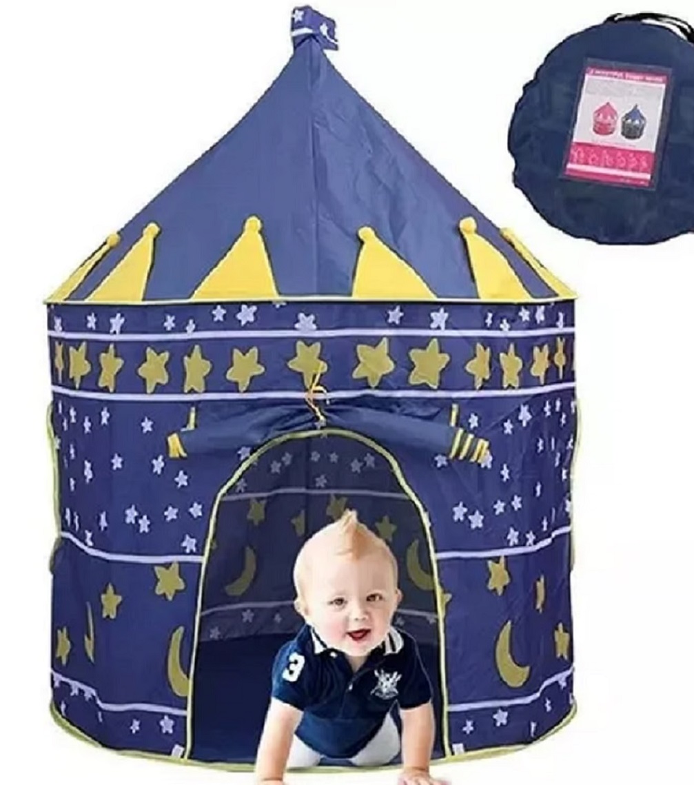 CARPA CASTILLO CASA DE JUEGOS PARA NIÑAS Y NIÑAS-AZUL - 5