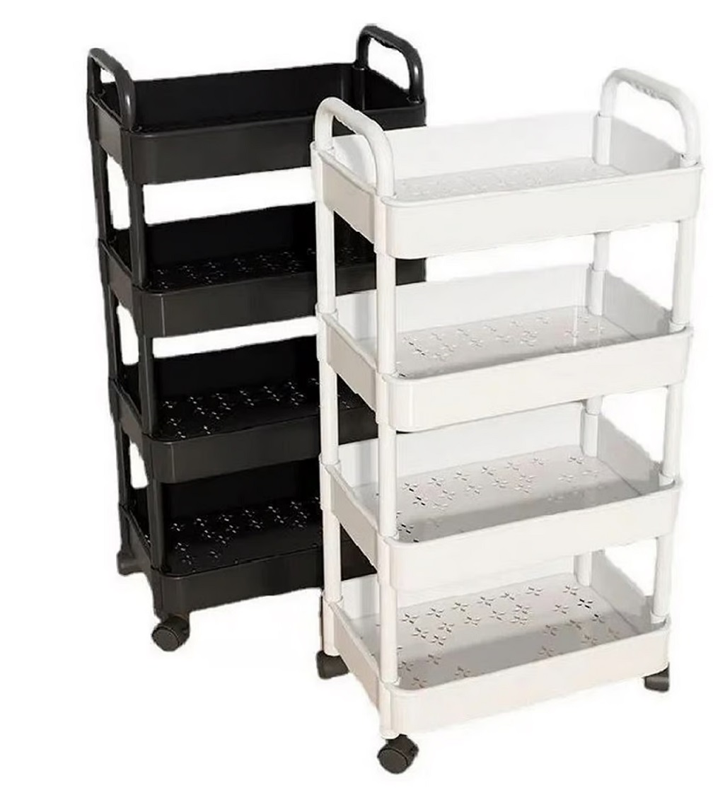 CARRITO ORGANIZADOR MULTIUSOS 4 NIVELES CON RUEDAS - BLANCO - 2