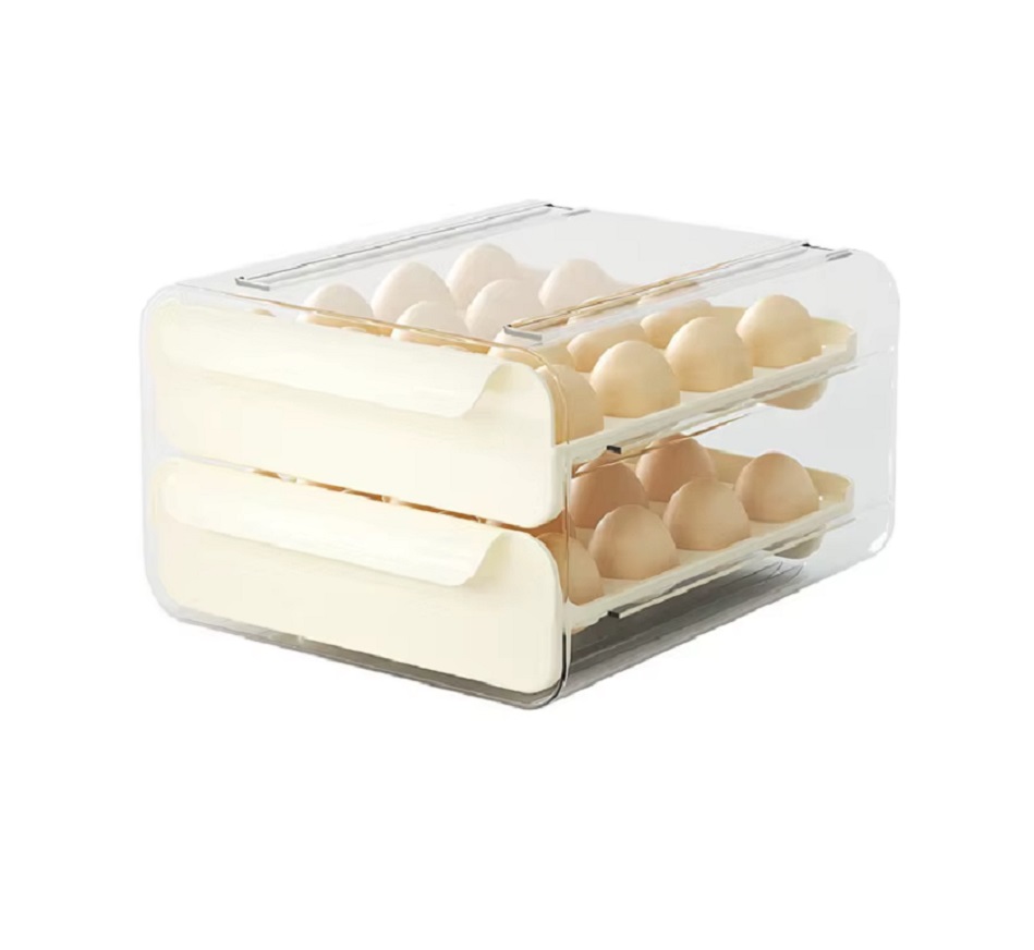 PORTA HUEVOS ORGANIZADOR DOS NIVELES BLANCO - 3