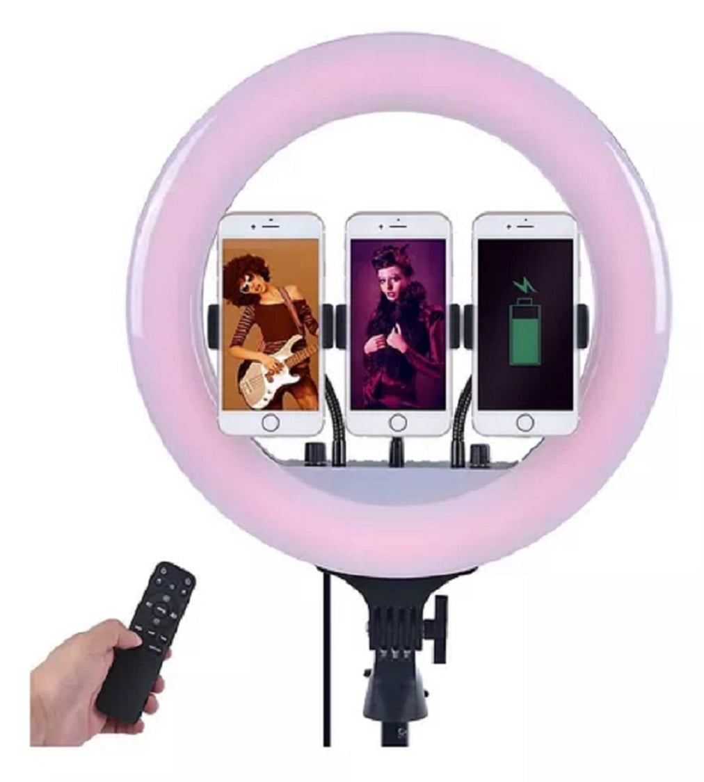 ARO LUZ LED TOUCH DE 56 CM RGB + TRÍPODE + CONTROL REMOTO - 2
