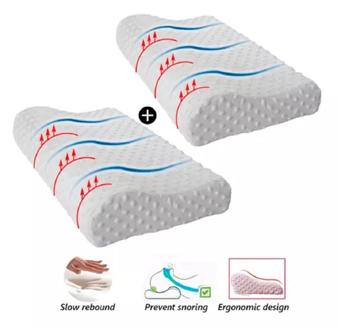 PAR DE ALMOHADAS VISCOELASTICA  MEMORY  PILLOW CON FUNDAS - 3