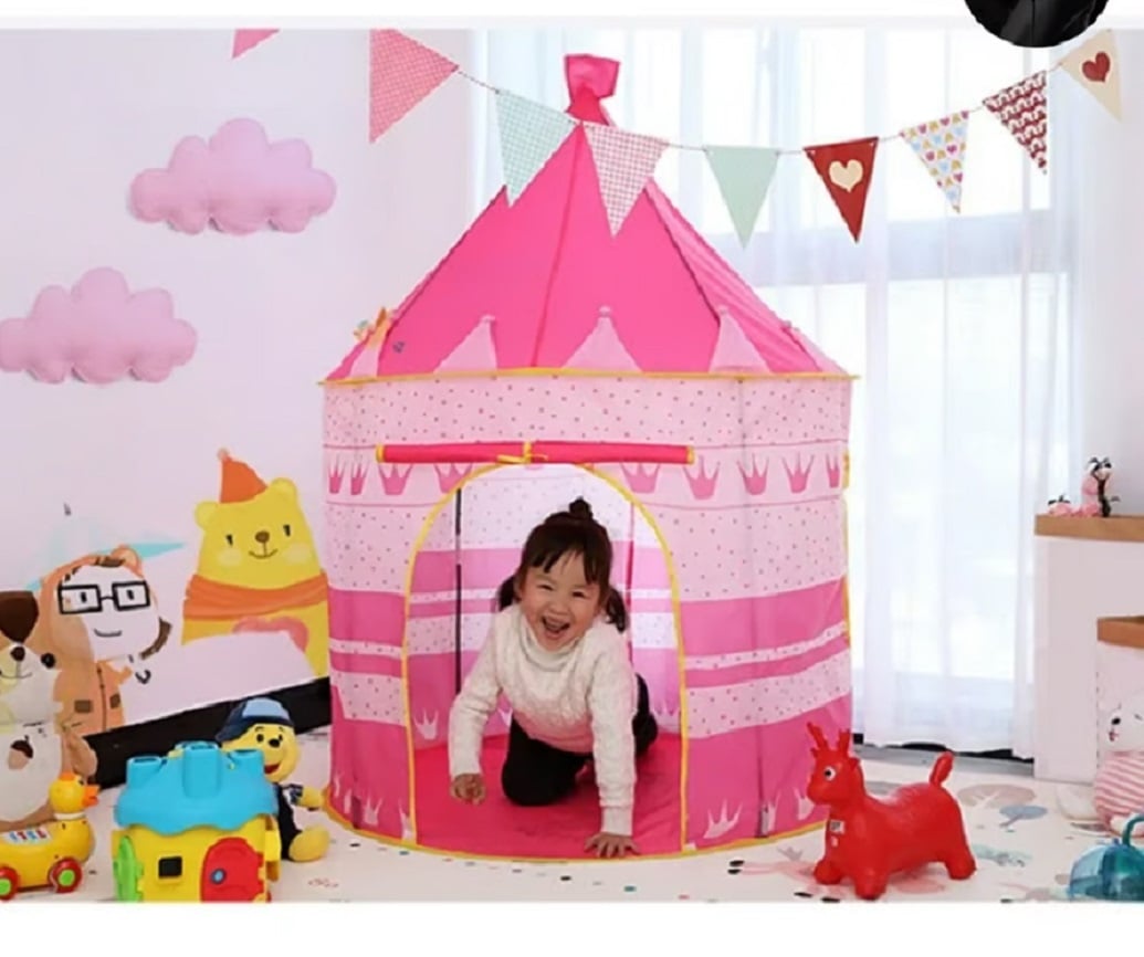 CARPA CASTILLO CASA DE JUEGOS PARA NIÑAS-ROSADO - 3