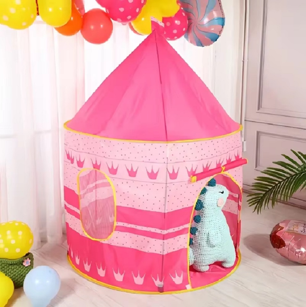 CARPA CASTILLO CASA DE JUEGOS PARA NIÑAS-ROSADO - 4