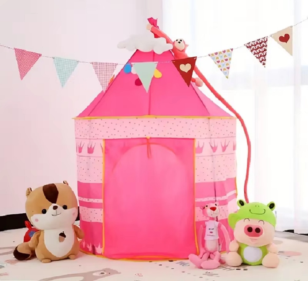 CARPA CASTILLO CASA DE JUEGOS PARA NIÑAS-ROSADO - 5