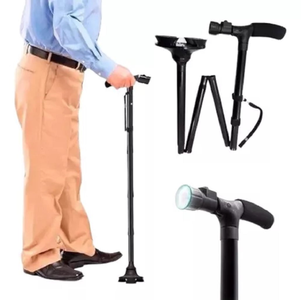 BASTÓN PLEGABLE ORTOPÉDICO CON LUZ LED - 1