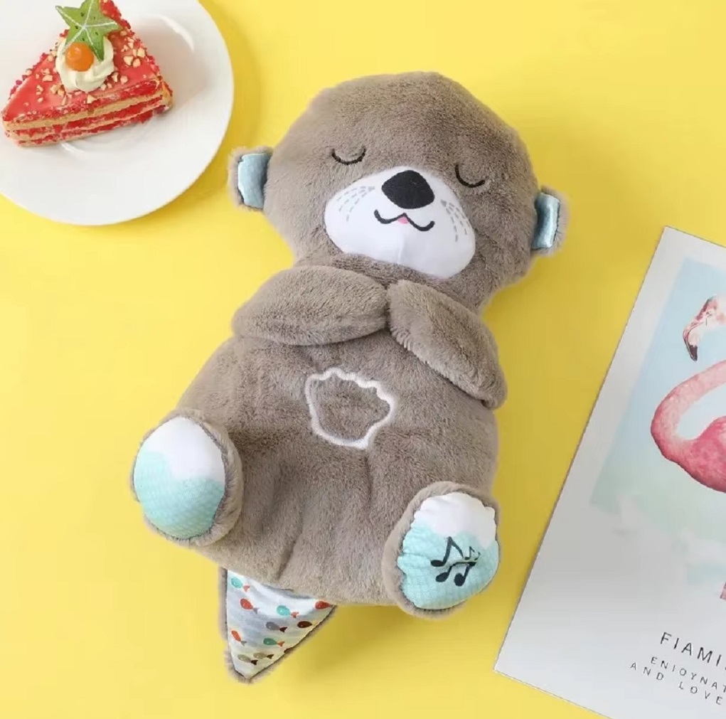 PELUCHE QUE RESPIRA CON MUSICA RELAJANTE GRIS - 4