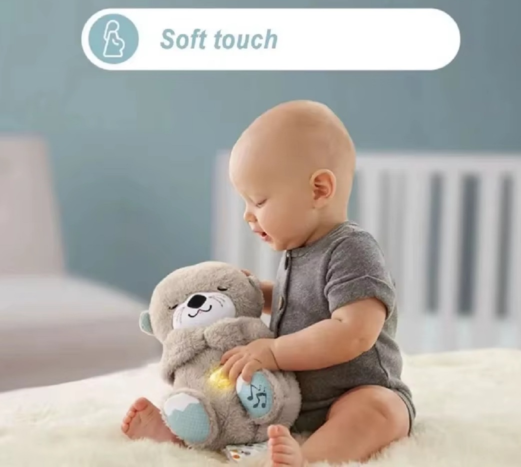 PELUCHE QUE RESPIRA CON MUSICA RELAJANTE GRIS - 6