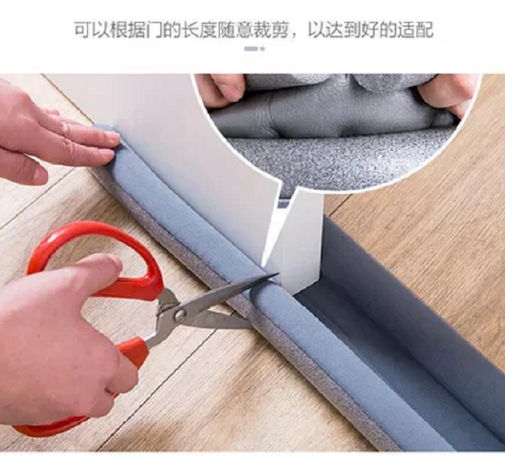 PACK X 4 BURLETES FLEXIBLE DE ESPUMA 95CM PROTECCIÓN DE PUERTAS -GRIS - 3