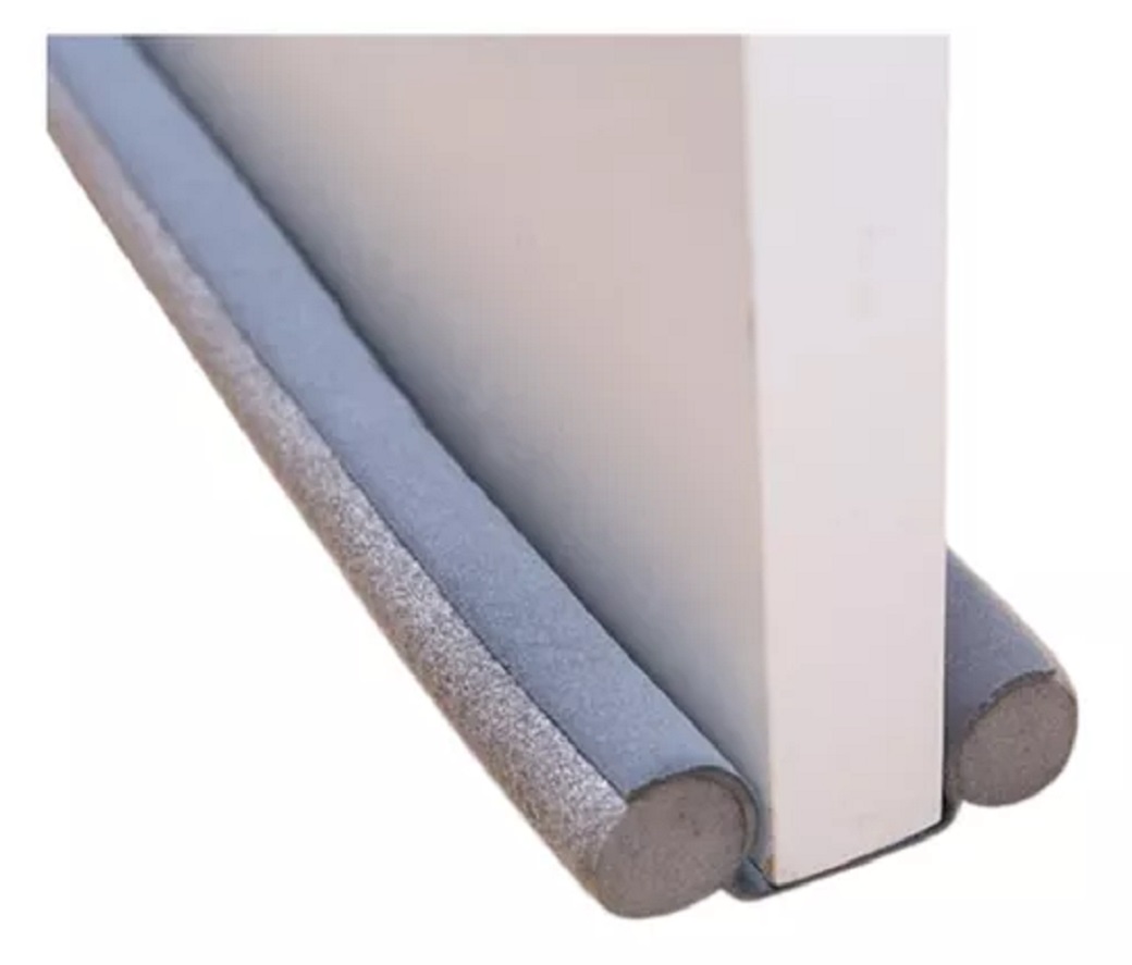 PACK X 4 BURLETES FLEXIBLE DE ESPUMA 95CM PROTECCIÓN DE PUERTAS -GRIS - 4