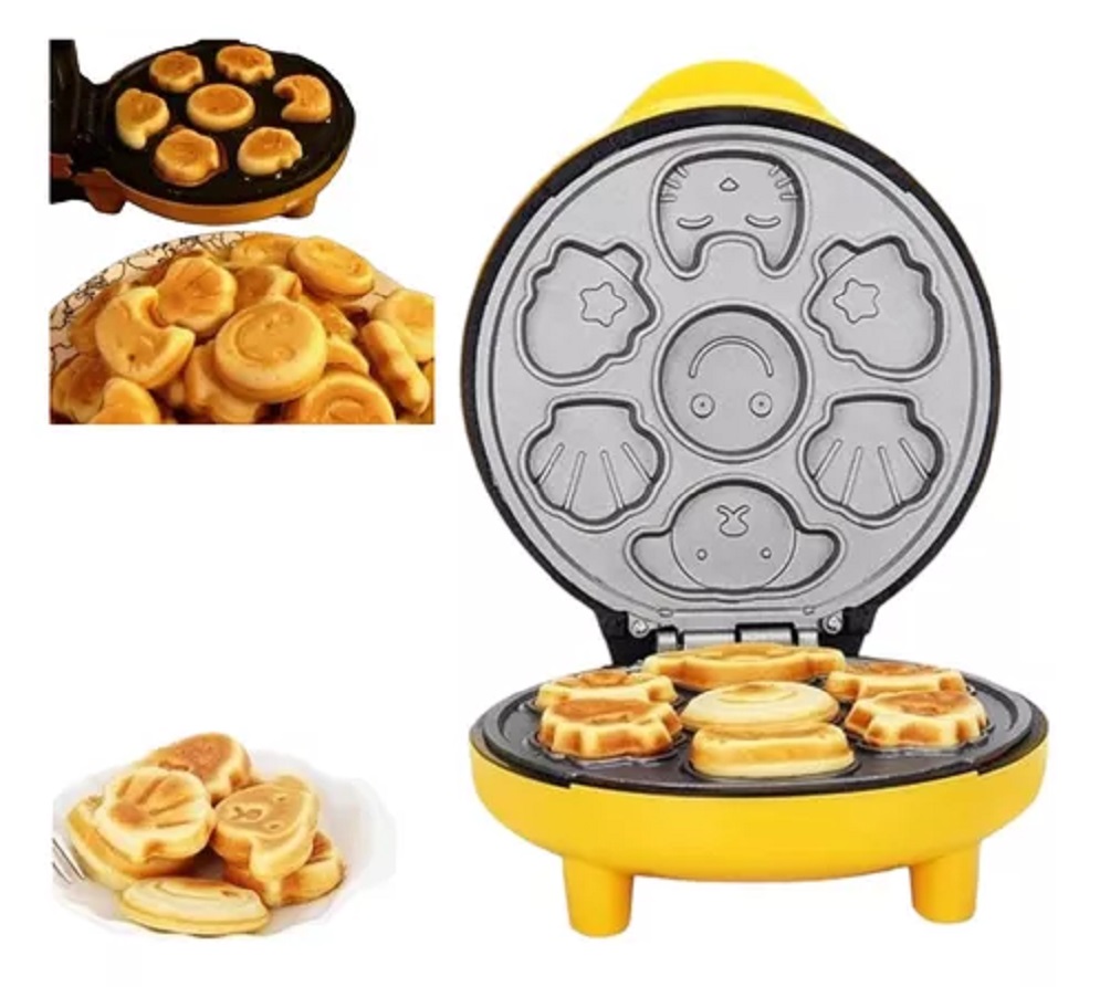 WAFLERA PARA HACER GALLETAS DE 7 DIFERENTES DISEÑOS DIVERTIDA - 1