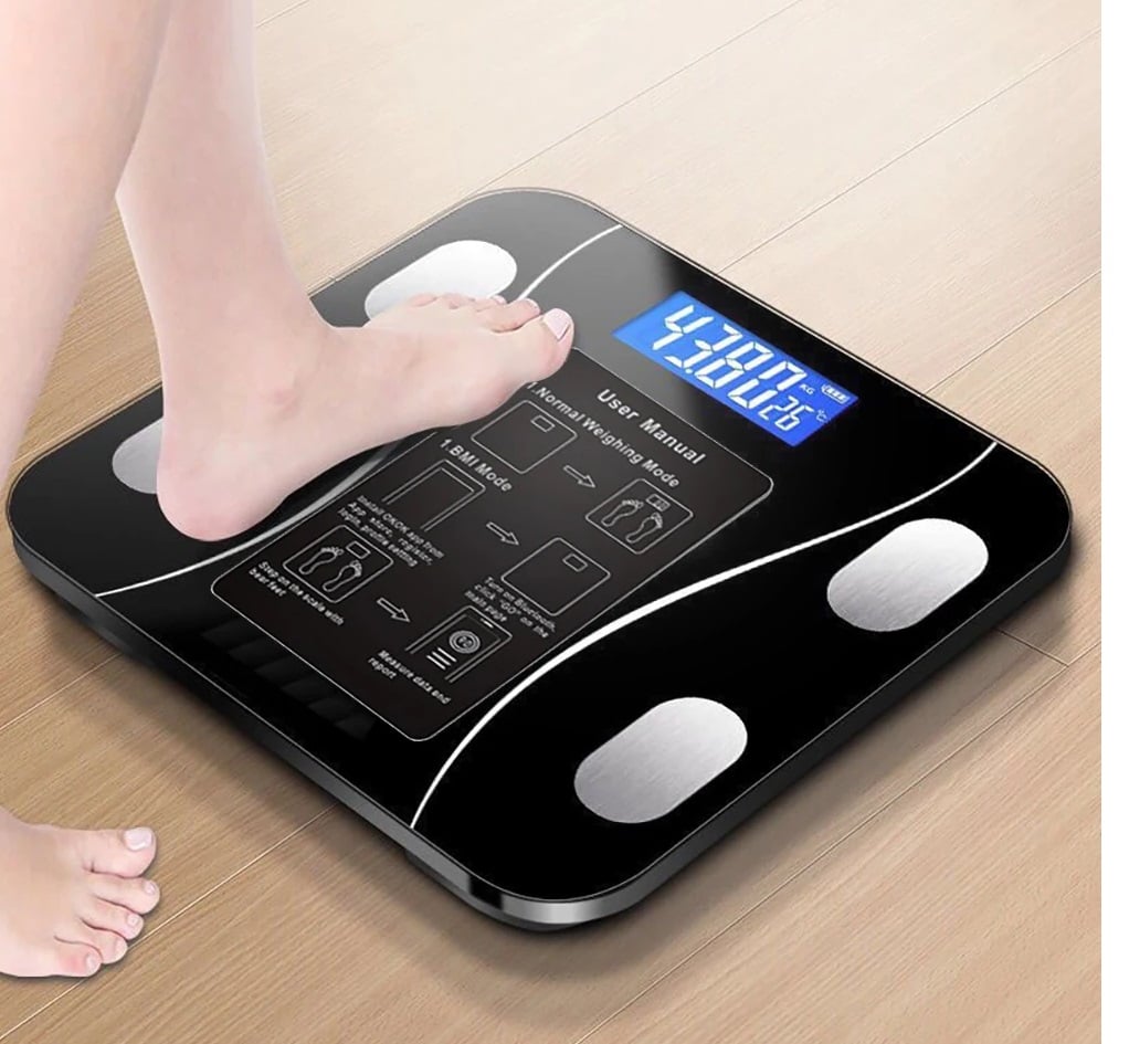 BALANZA INTELIGENTE DIGITAL CON BLUETOOTH PESO 180 KG NEGRO - 1